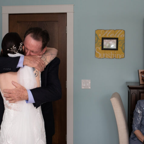 Bride dad wedding moment crying