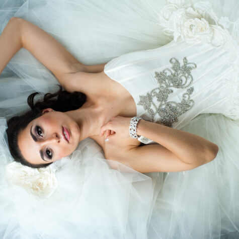 Fancy luxury bride portrait