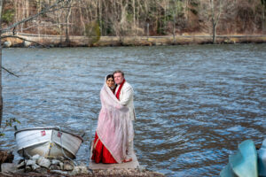 henna indian bride and groom portrait