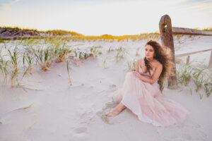 Sweet 16 girl on beach