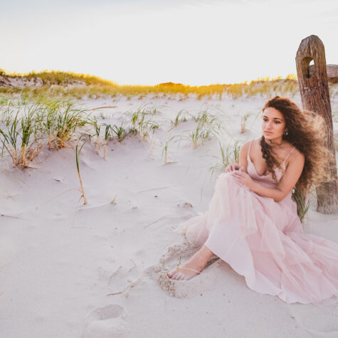 Sweet 16 girl on beach