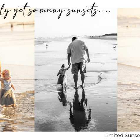 Daddy daughter holding hands on beach