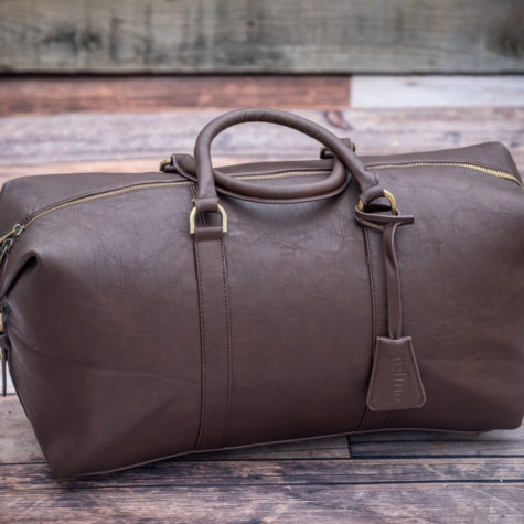 Brown leather bag product