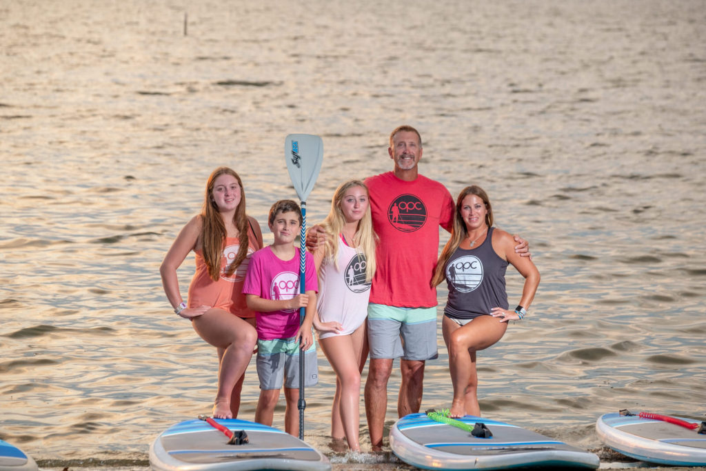 SUP paddle board family Portrait