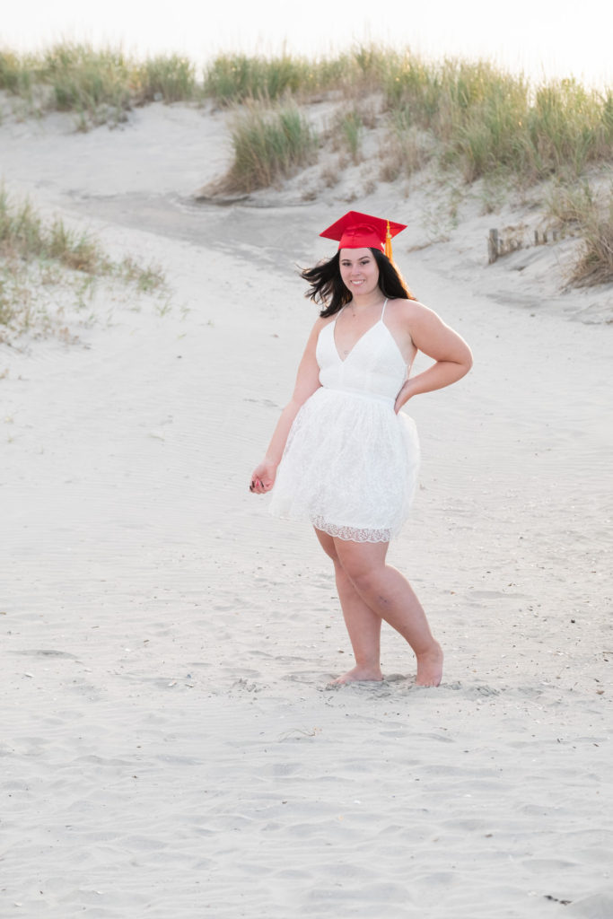 Senior graduation beach portrait avalon 