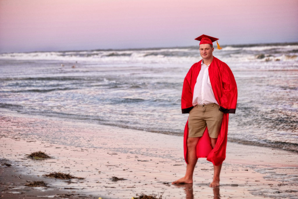 avalon nj graduation beach portrait