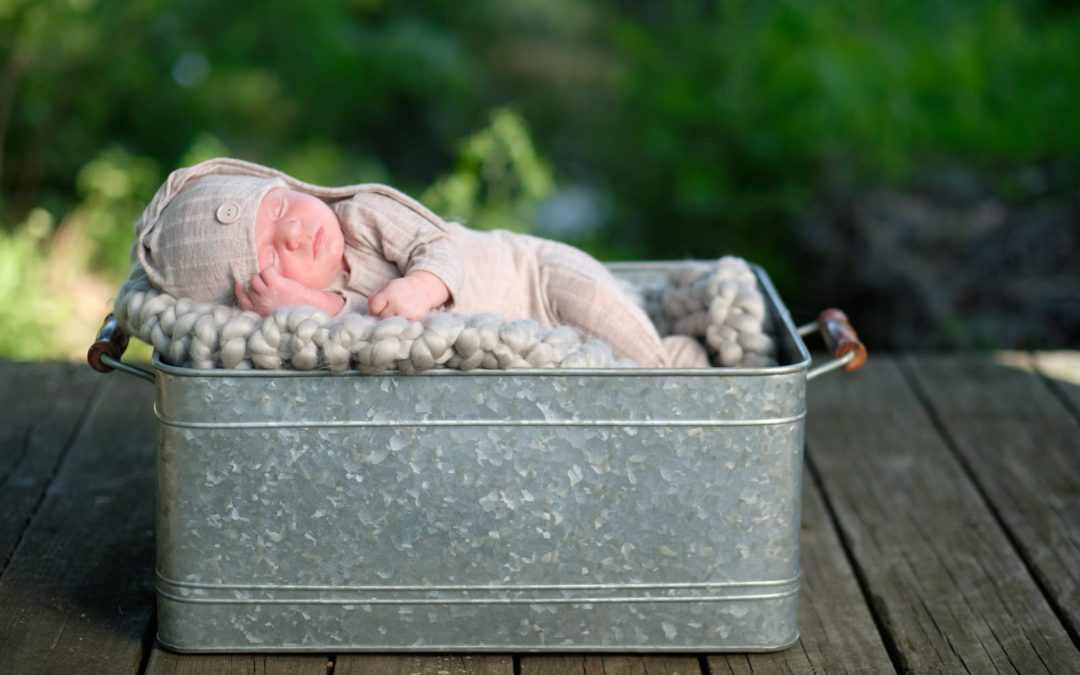 Rustic Baby Basket Tub