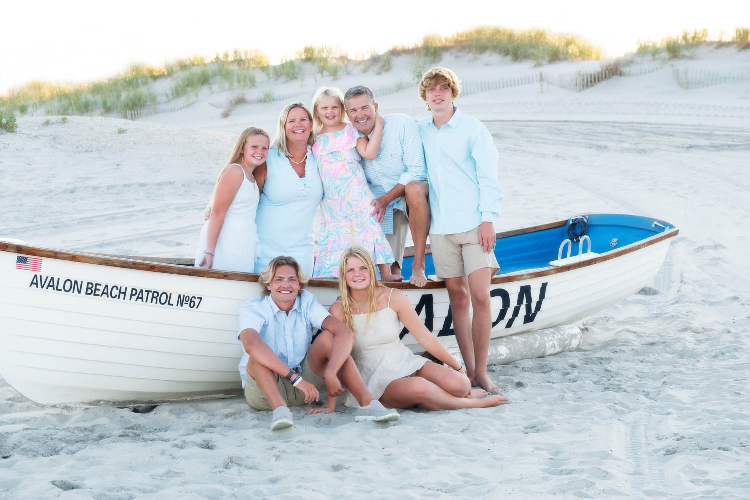 Avalon NJ Family beach portrait