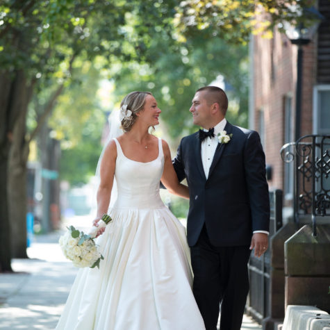 Bride and groom street