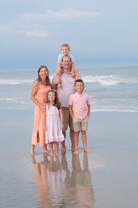 sunset beach family