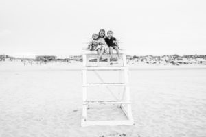 Kids on lifeguard stand