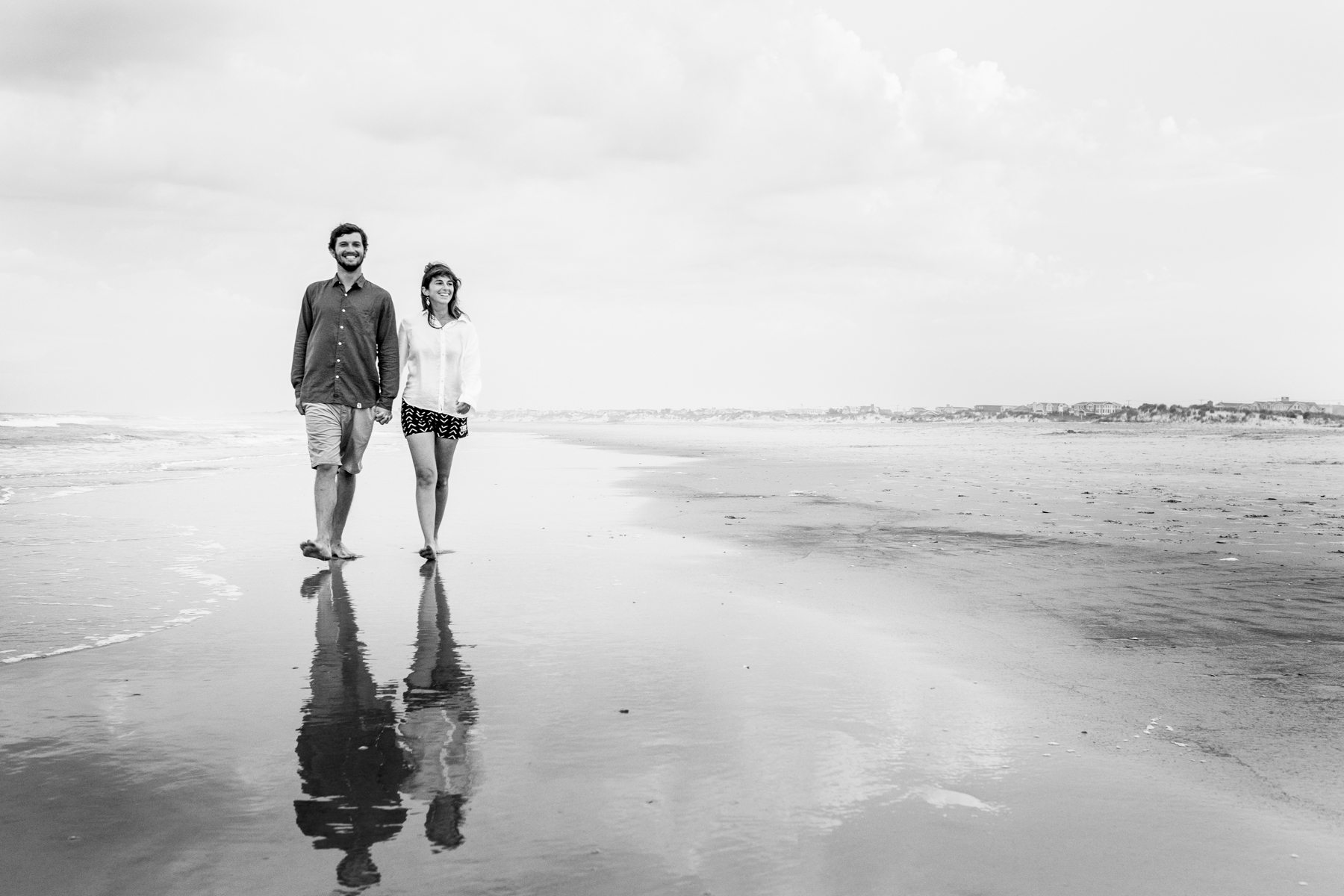 black and white couple beach