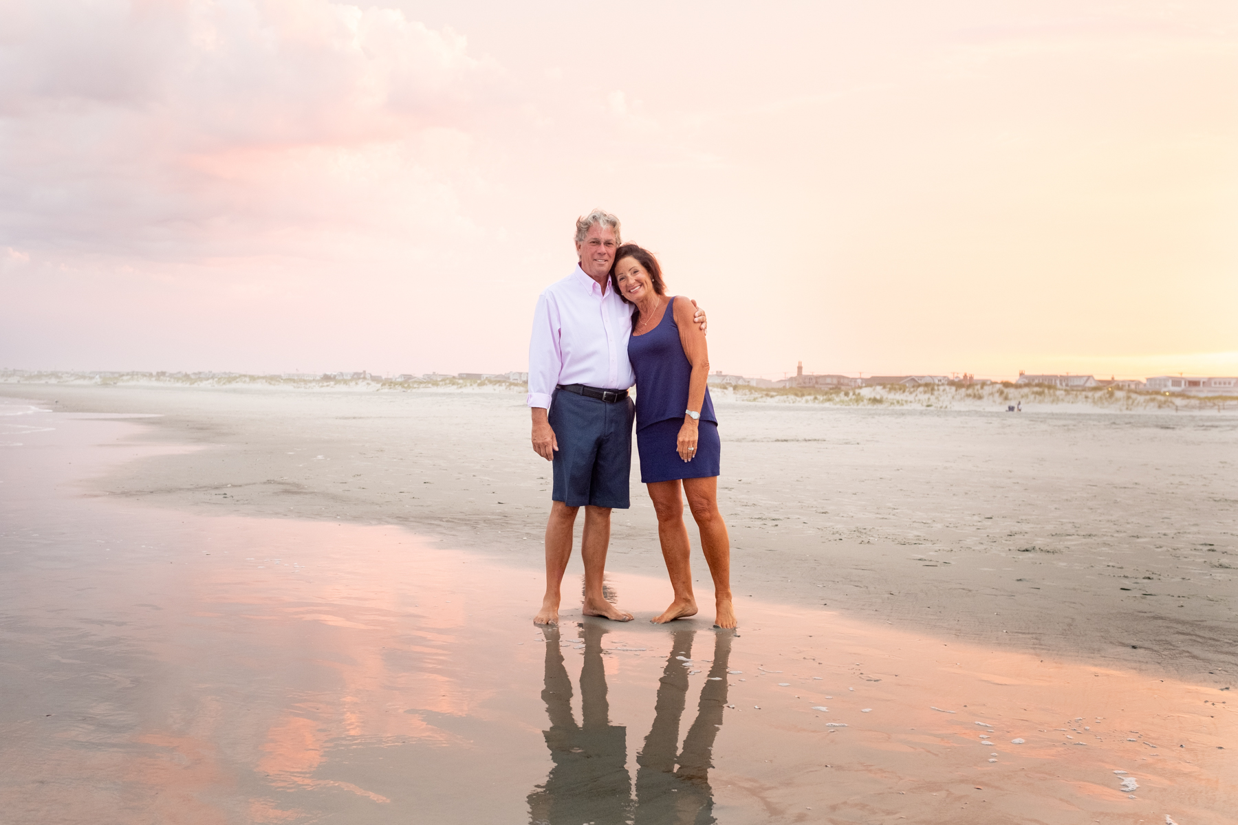 Parents sunset beach