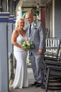 bride and groom cape may porch bed and breakfast victorian porch
