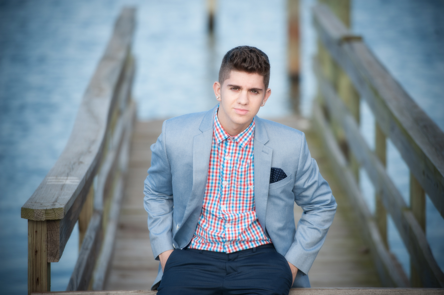 High school senior boy grad portrait