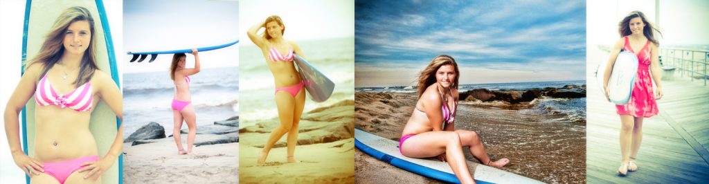 High school Senior surfer portrait