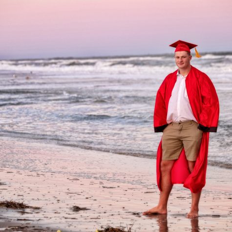 beach graduation cap and gown
