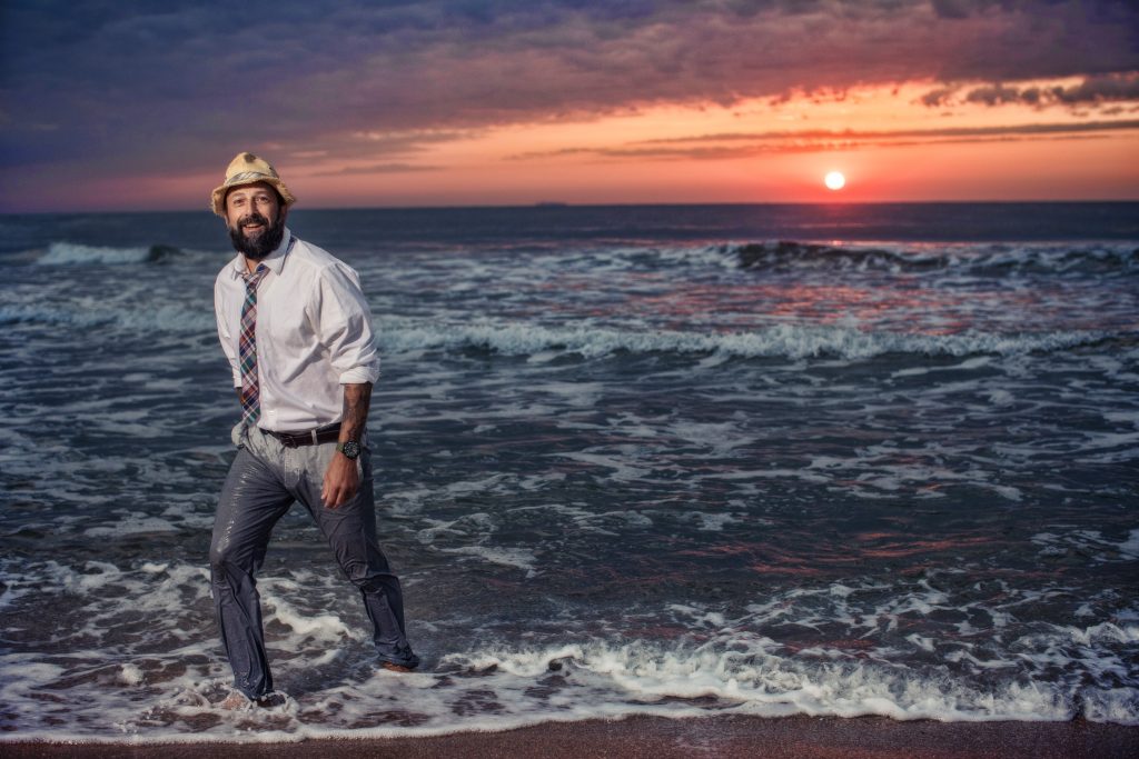 Sunrise beach portrait