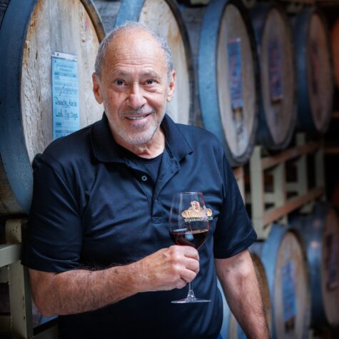 Winemaker  vintner headshot by barrel