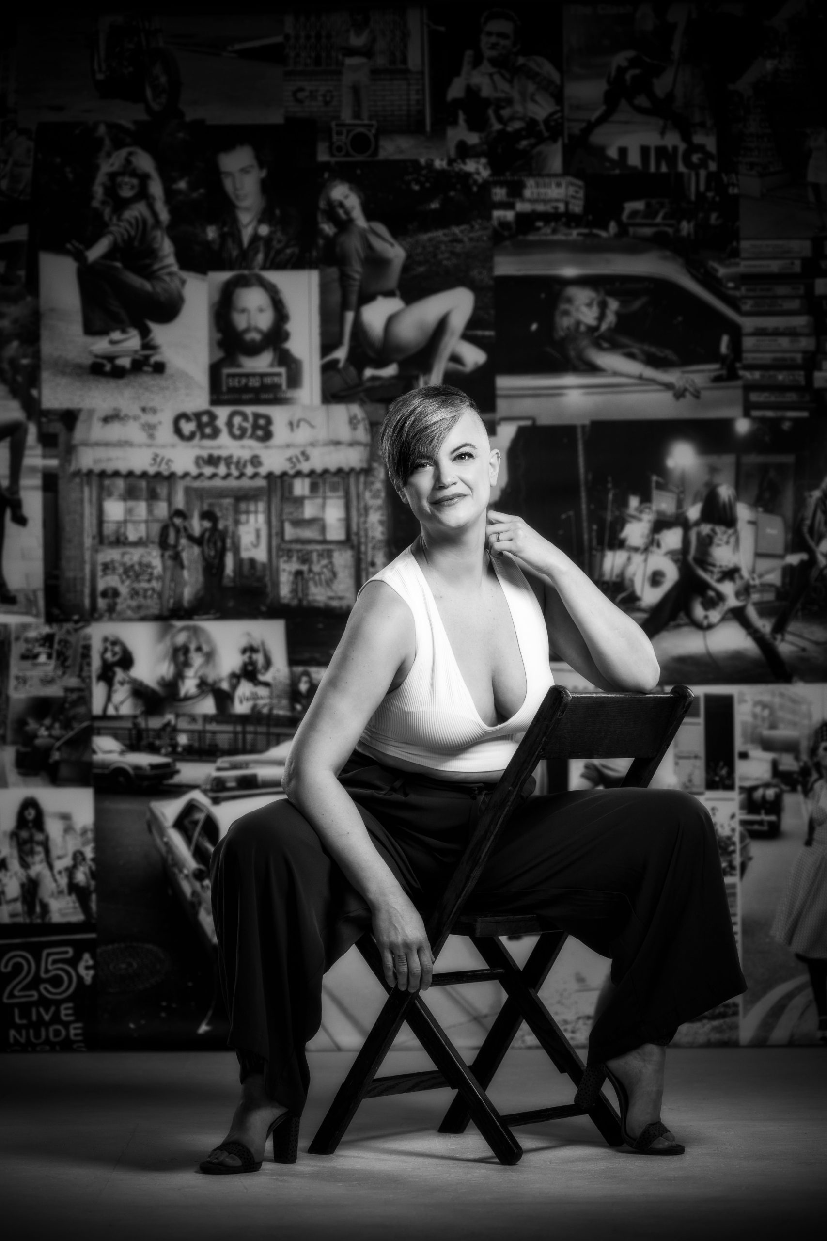 sexy black and white woman studio photo