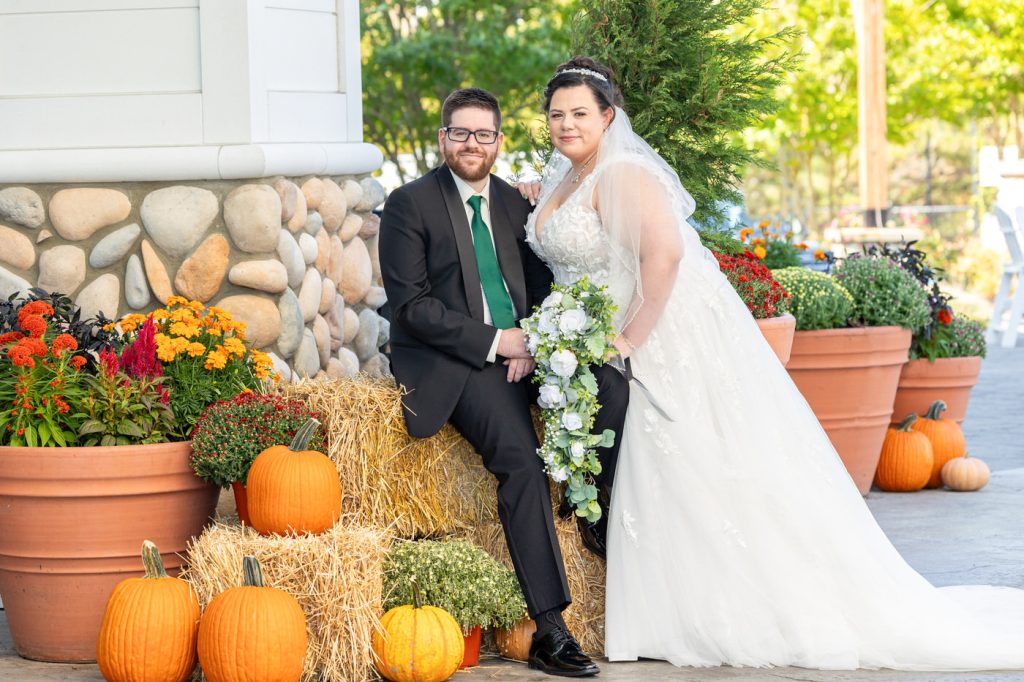 Bride and groom traditional portrait