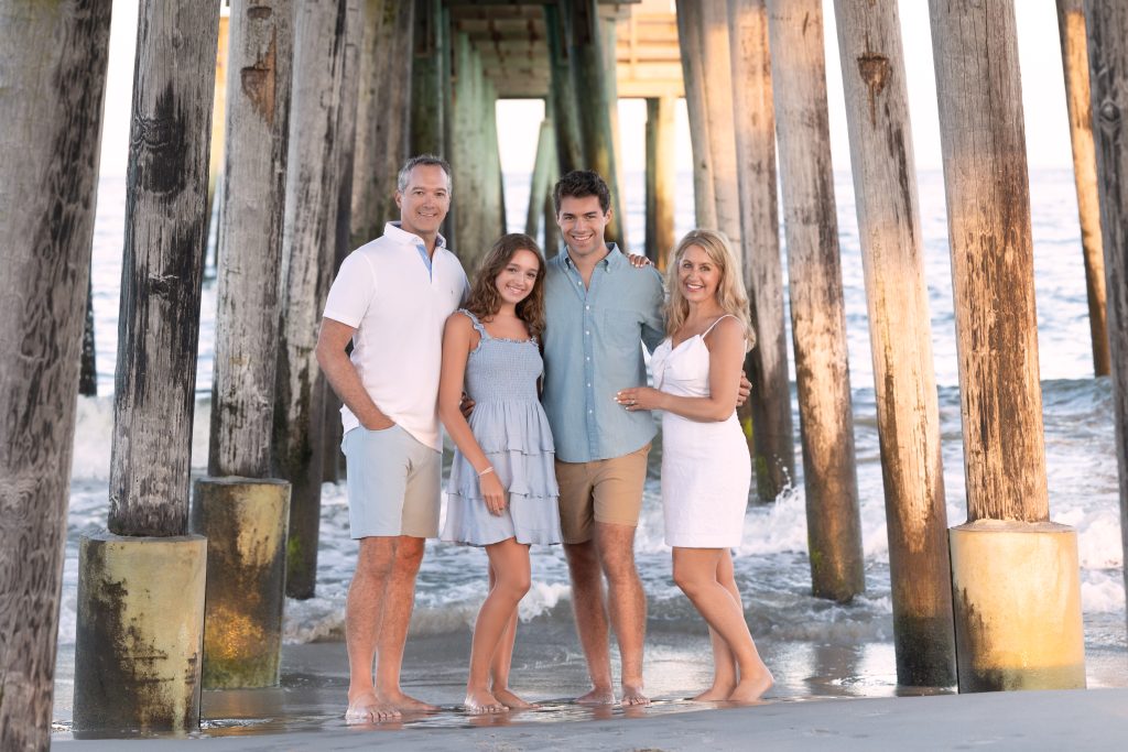 Family under Avalon Pier