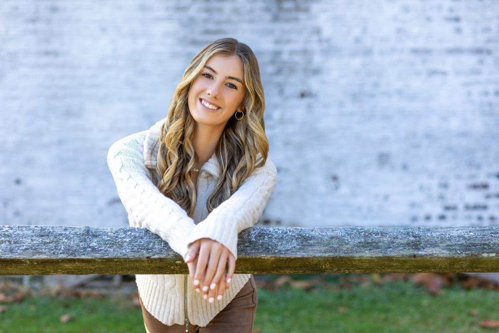 High School Senior girl portrait Rustic Farm