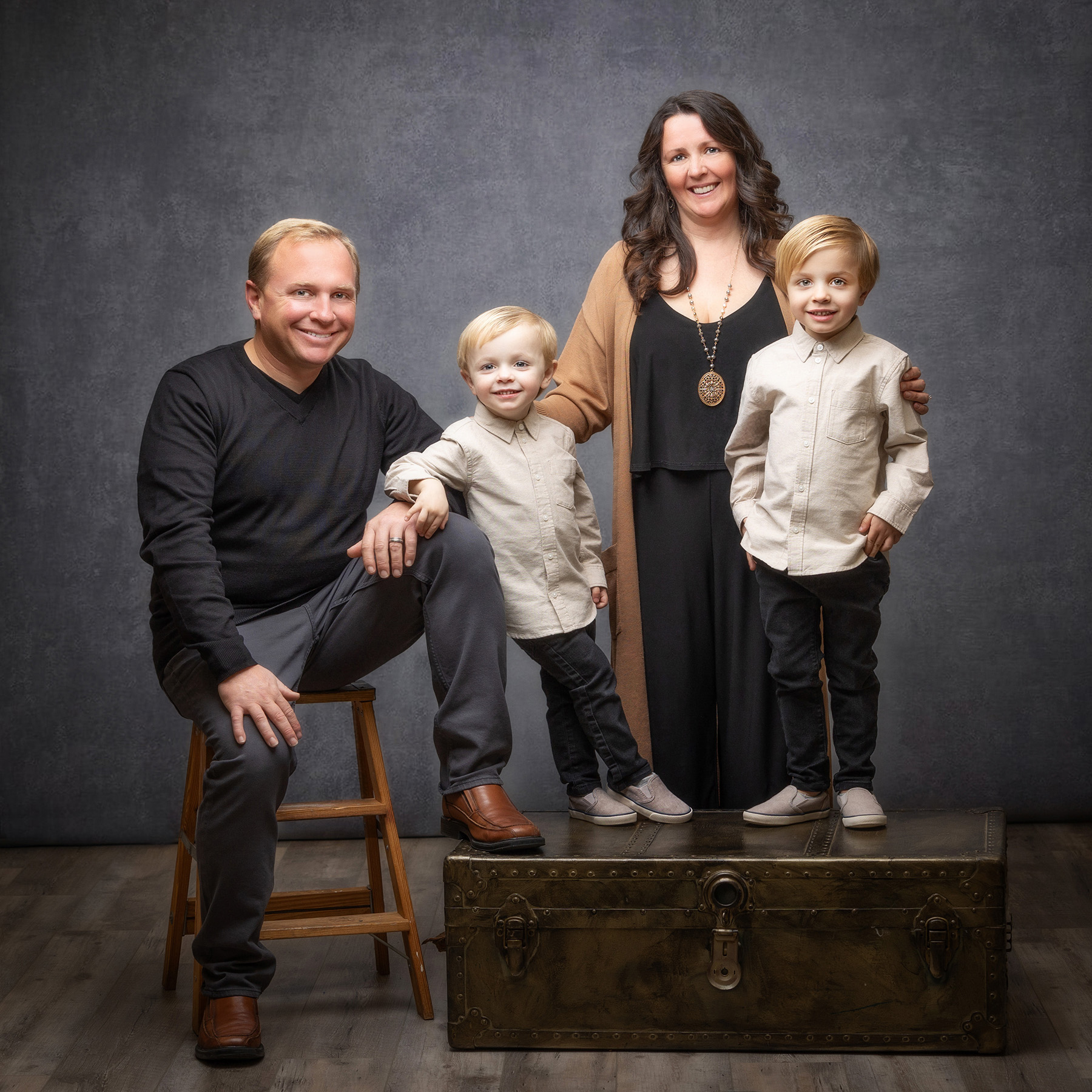 Family studio portrait