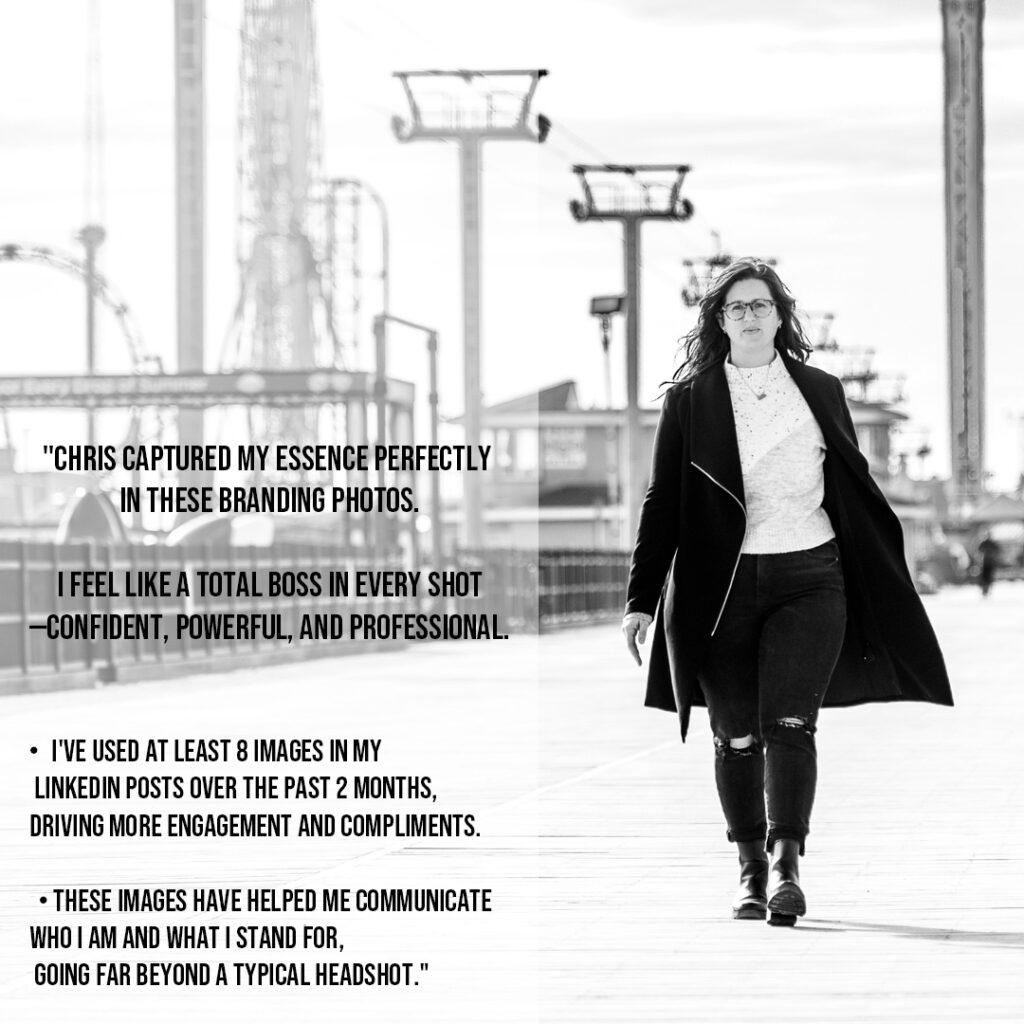 Personal branding image girl walking badass style