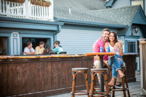 Engaged couple at Bar A Belmar NJ