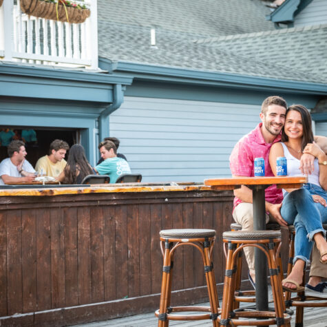 Engaged couple at Bar A Belmar NJ