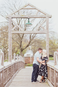 Spring lake nj bridge engaged couple