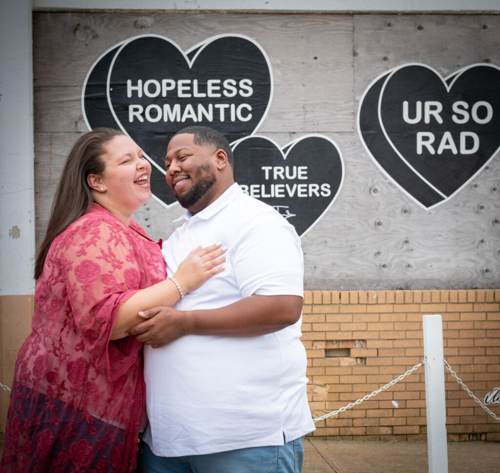 couple engaged in asbury park nj
