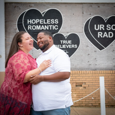couple engaged in asbury park nj