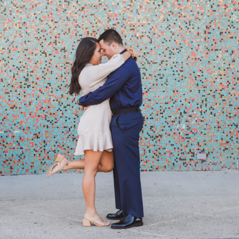 couple engaged in asbury park nj