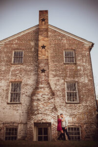 Historic allaire village couples portrait