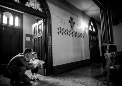 ring bearer in church crying