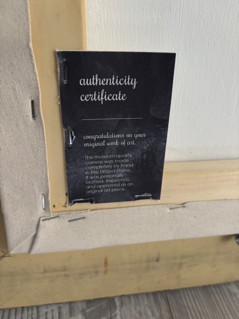 custom framed fine art canvas