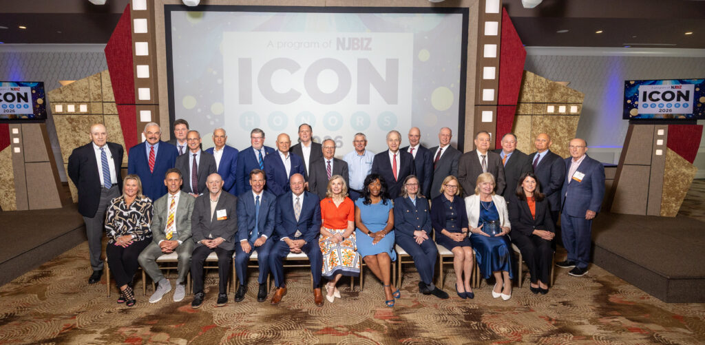 Large group photo of award recipients NJBIZ